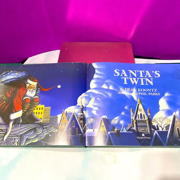 SANTA’S TWIN VTG 1996 HARDCOVER w/DUST JACKET CHRISTMAS BOOK VTG 1996 DE… - Picture 2 of 14